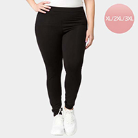 Basic Pima Cotton High Rise Plus Size Leggings