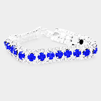 Round Crystal Rhinestone Evening Bracelet 