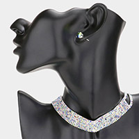 Rhinestone Pave Choker Necklace