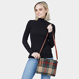 Tartan Check Crossbody / Clutch Bag