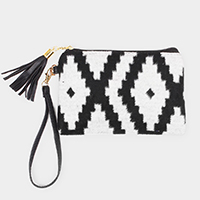 Western Print Wristlet Pouch Bag