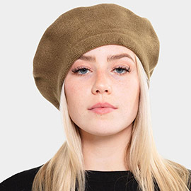 Stretchy Solid Beret Hat