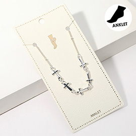 Metal Cross Link Anklet