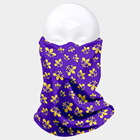 Fleur de Lis Print Seamless Face Tube Mask / Scarf