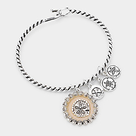 Sand Dollar Starfish Charm Hook Bracelet