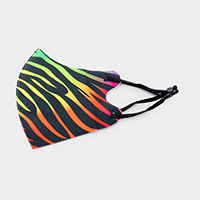 Zebra Pattern Print Fashion Mask