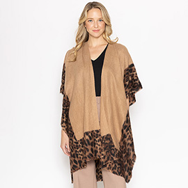 Leopard Print Kimono Poncho