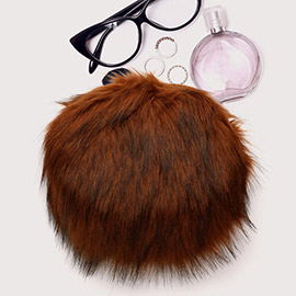 Faux Fur Round Crossbody Bag