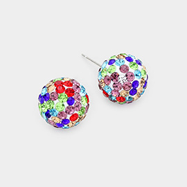 Shamballa Ball Stud Earrings