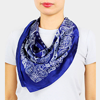 Paisley Print Square Scarf