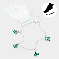 St Patrick's Day Clover Anklet