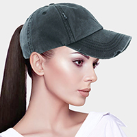 Vintage Ponytail Baseball Cap