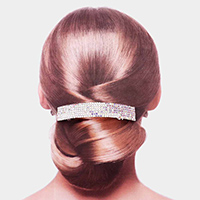 6Rows Rhinestone Rectangle Barrette