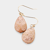 Natural Stone Teardrop Dangle Earrings