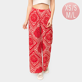 Paisley Print Pants