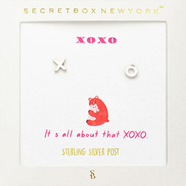 Secret Box_Metal XO Message Stud Earrings