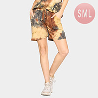 Tie Dye Print Relaxed Shorts