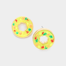 Druzy Donut Stud Earrings