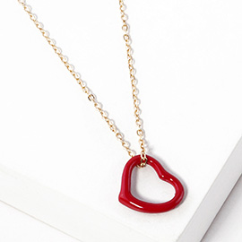 Open Heart Pendant Necklace