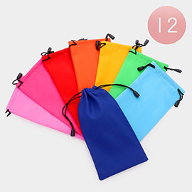 12PCS - Drawstring Glasses Pouch Bags