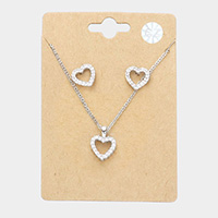 CZ Heart Pendant Necklace