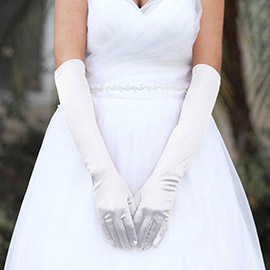 Dressy Satin Wedding Gloves