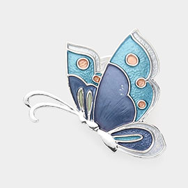 Colored Metal Butterfly Magnetic Brooch