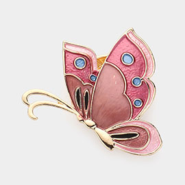 Colored Metal Butterfly Magnetic Brooch