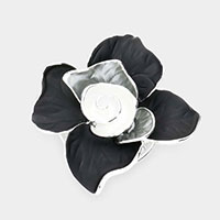 Colored Metal Flower Magnetic Brooch