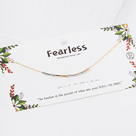 FEARLESS Message Morse Code Pendant Necklace