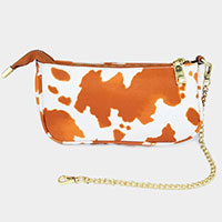 Cow Patterned Faux Leather Shoulder Bag