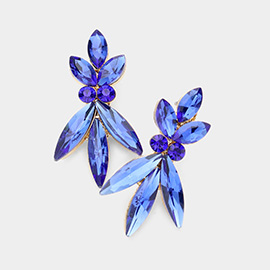 Marquise Stone Accented Evening Earrings