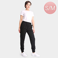 Solid Front Pockets Loungewear Drawstring Jogger Pants