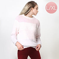 Color Block Soft Loungewear Sweater Top