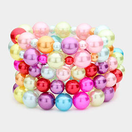 5PCS - Pearl Stretch Bracelets