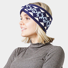 Western Pattern Knit Headband