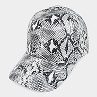 Snake Skin Patterned Baseball Cap