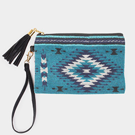 Western Patterned Wristlet Pouch Bag