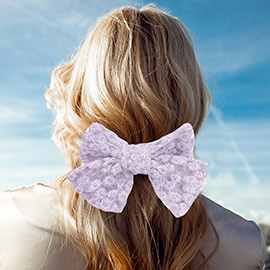 Floral Bow Barrette