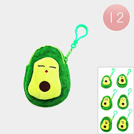 12PCS - Avocado Coin Purse Keychains