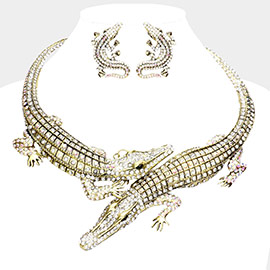 Double Alligator Evening Necklace