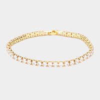 Round CZ Tennis Evening Bracelet