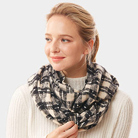 Plaid Check Infinity Super Soft Scarf