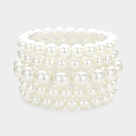 5PCS - Pearl Stretch Bracelets