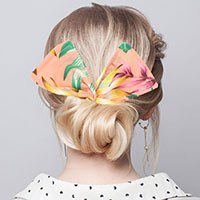 Leaf Printed Deft Bun Maker Hair Band