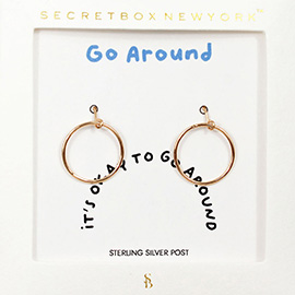 SECRET BOX_Metal Open Circle Dangle Earrings