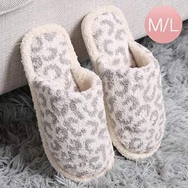 Leopard Patterned Soft Home Indoor Floor Slippers