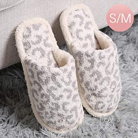 Leopard Patterned Soft Home Indoor Floor Slippers