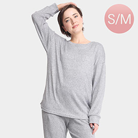 Solid Loungewear Sweater Top