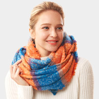 Colorful Plaid Check Infinity Scarf